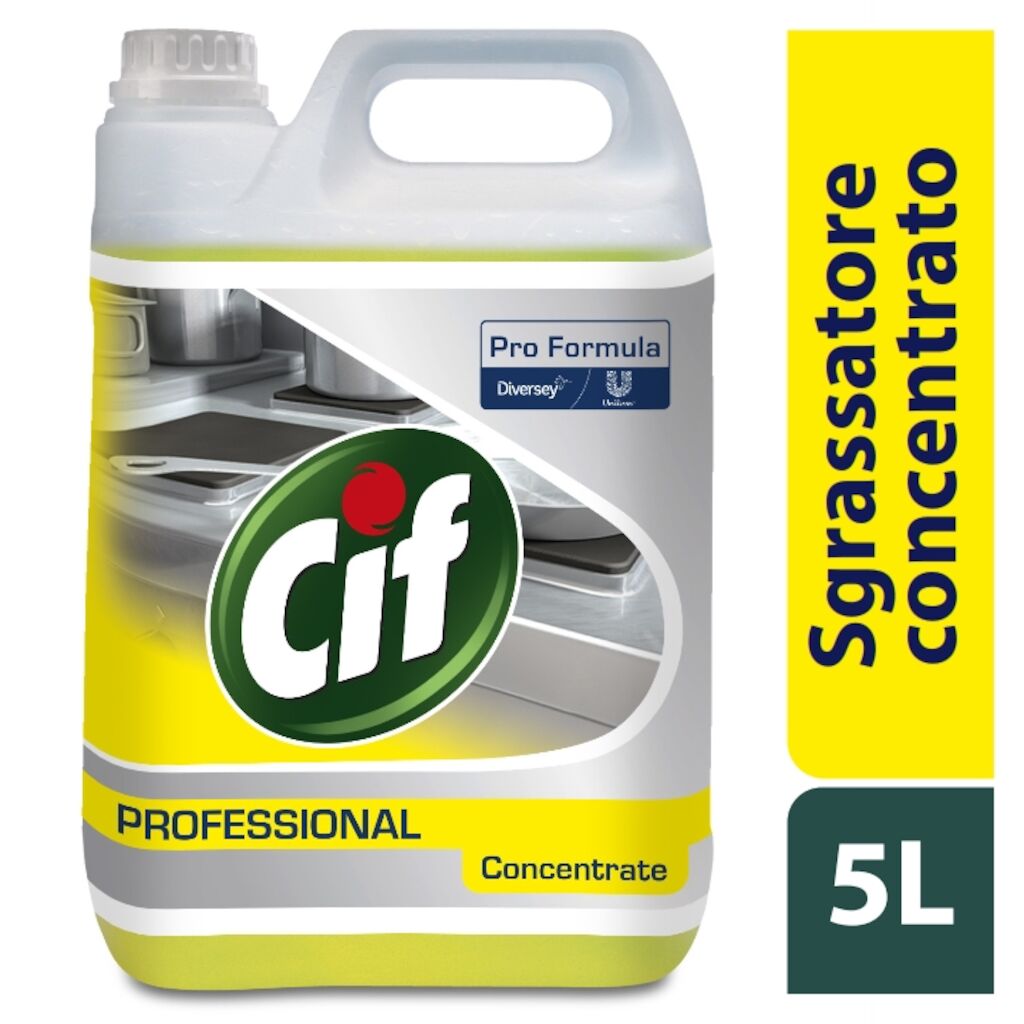 Cif Pro Formula Sgrassatore concentrato 2x5L - Detergente e sgrassante concentrato combinato